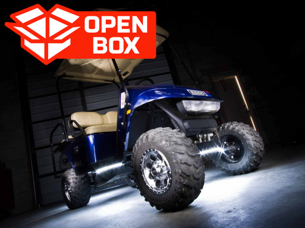 4pc White Slimline LED Golf Cart Underbody Lighting Kit | Open-Box