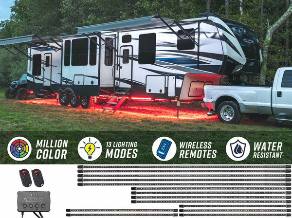 Million Color Slimline LED RV Camper Underbody Lighting Kit