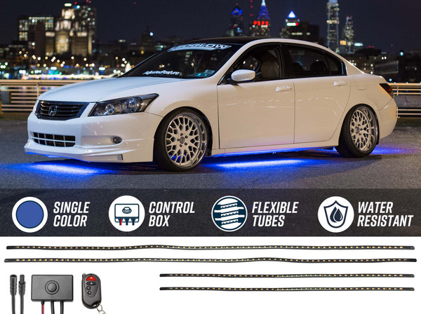 Blue LED Flexible Slimline Car Underbody Lighting Kit