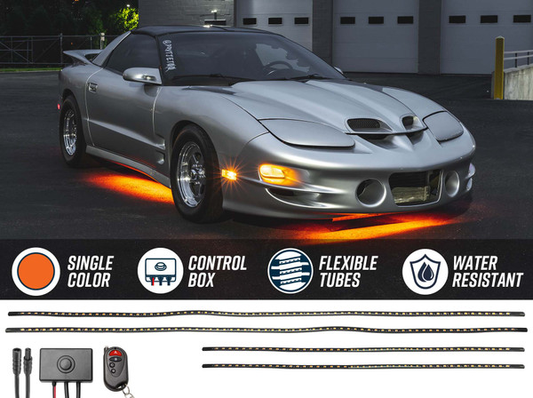 Orange SMD LED Flexible Slimline Underbody Lighting Kit