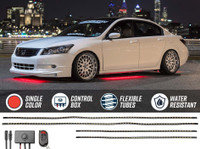 Red LED Flexible Slimline Car Underbody Lighting Kit
