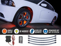 Orange Flexible LED Wheel Well Lights