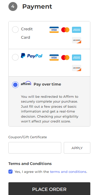 LEDGlow Affirm Checkout